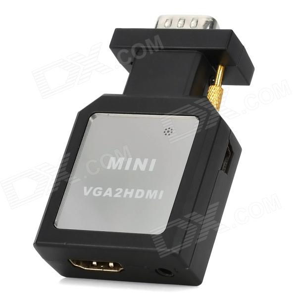 Computer with TV VGA to HDMI interface HD male to female converter adapter with audio to projector