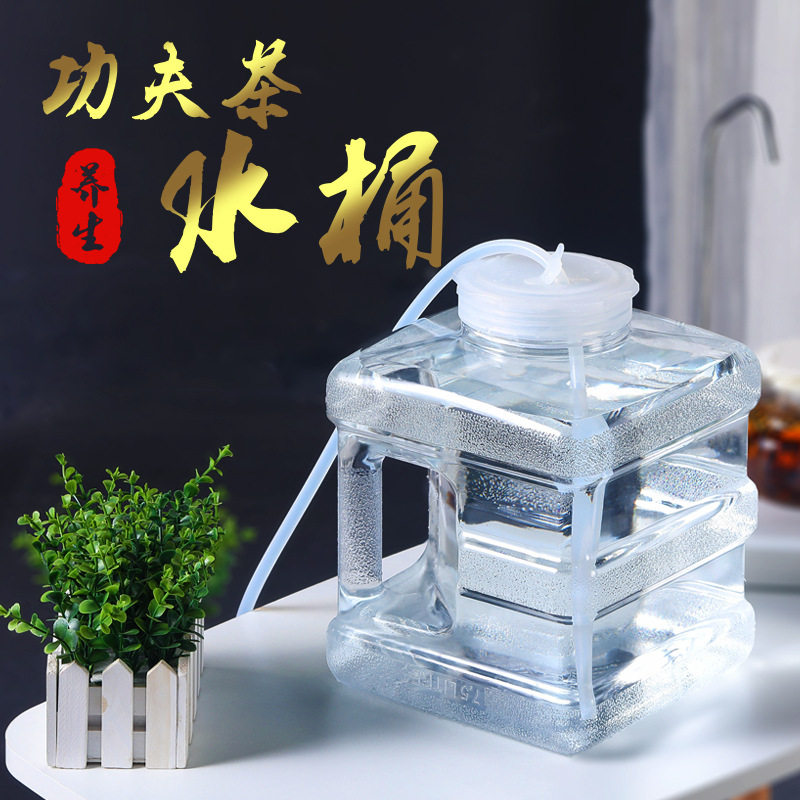 Outdoor bucket household water storage pure bucket plastic cube bucket mineral car with faucet water tank