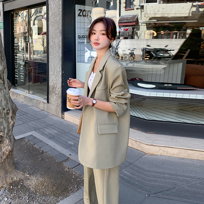2026 Spring and Autumn Style High-End Salt-Style Mature Chic Suit Set, Loose Casual, Powerful Aura, Women's Two-Piece Set