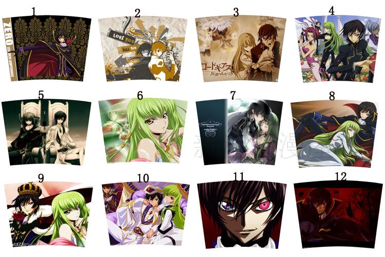 Trò chơi hoạt hình nổi loạn Lelouch xung quanh Suzaku Na Nali CC tùy chỉnh làm cho sinh viên cốc nước cách nhiệt các sticker dễ thương