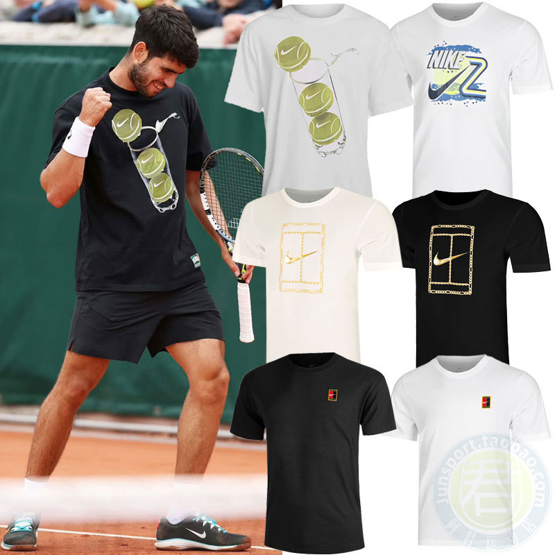 Nike Tennis Clothing for Men 2026 Alcaraz Sinia Australian Open Wimbledon Sports Training Short-Sleeved T-Shirt Hj3469