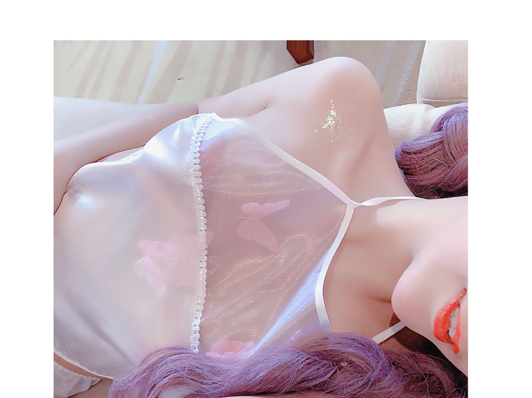Trên cơ thể siêu cổ tích ba chiều bướm Nhật Bản tinh khiết sexy thêu hoa màu trắng tinh khiết khâu tạp dề vest bộ đồ ngủ các mẫu áo yếm đẹp
