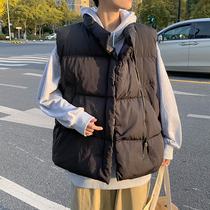 Winter Clothing Thickened Vest Men Loose Casual Currents Ins Cotton Waistcoat Port Wind Students Handsome collar waistcoat jacket