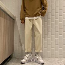 Autumn Winter Plus Suede Casual Pants Men Loose Straight Silo Sweatpants West Pants Wins Fashion 100 Hitch Windfall 90% Pants