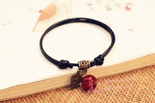 Vòng tay nữ phiên bản nam Hàn Quốc của vòng tay trang sức retro pha lê thủy tinh đá dạ quang vòng tay trang sức hạt sáng - Vòng đeo tay Cuff vòng tay đá phong thủy