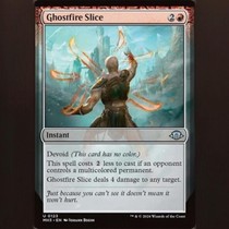 Magic: The Gathering: Modern Horizons 3 MH3 Ghostfire Slice Chinese English Japanese and Indian flat silver