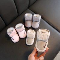 Детская демисезонная флисовая обувь для новорожденных подходит для мужчин и женщин для девочек для раннего возраста, 1 лет, мягкая подошва, 0-6-12 мес.