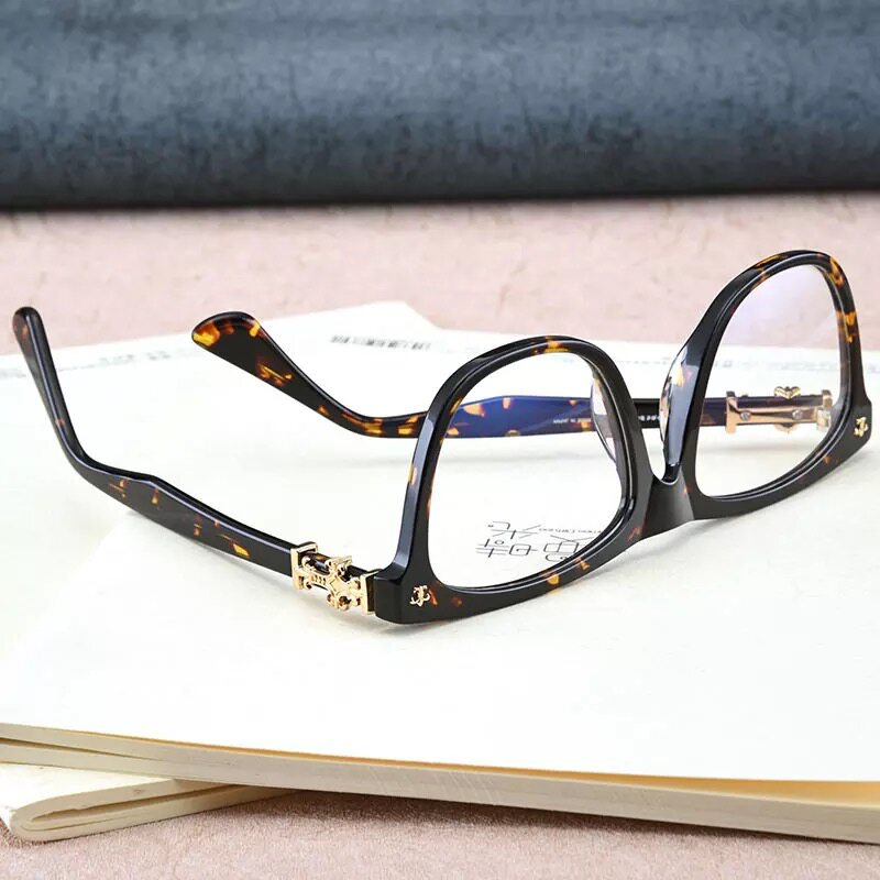 Xue's Humbre Ancient Large Round Frame Nearsightedness Spectacle Frame Import Plate High Quality Full Frame Men And Women Size 100 Hitch Type