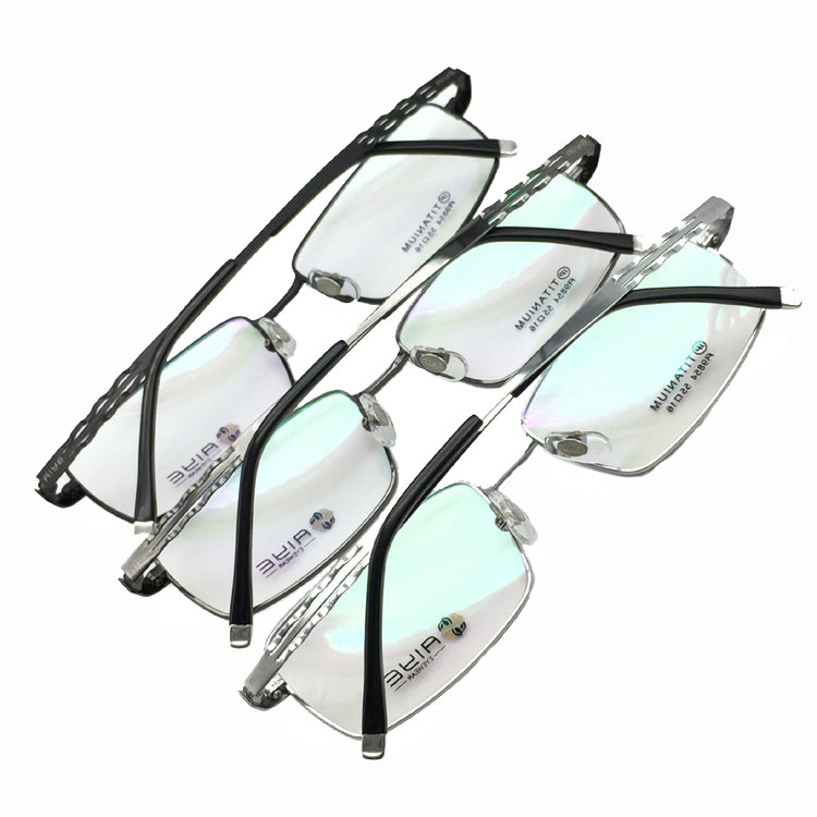 Large Face Type Leader Pure Titanium Eyeframe Nearsightedness Glasses Men Business Full Frame Glasses Frame Eye Frame Super Light