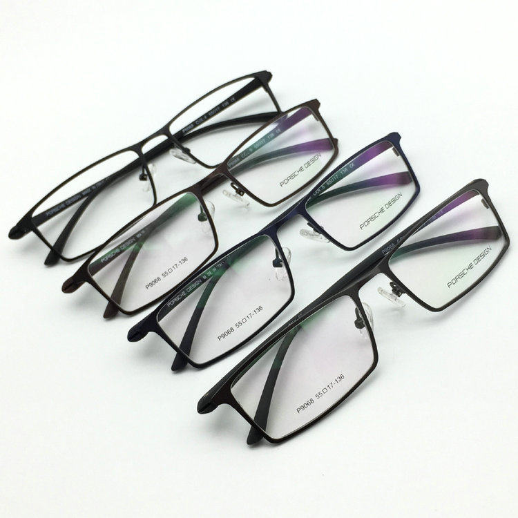 Pao Vision Retro Fashion Fashion Ultra Light Frames Nearsightedness Business Men Ultralight Full Frame Pure Titanium Alloy Men's Glasses Frame