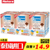 Thailand imported Soymilk Lion Chocolate Soymilk drink 125ml*6 boxes nutritious breakfast milk drink