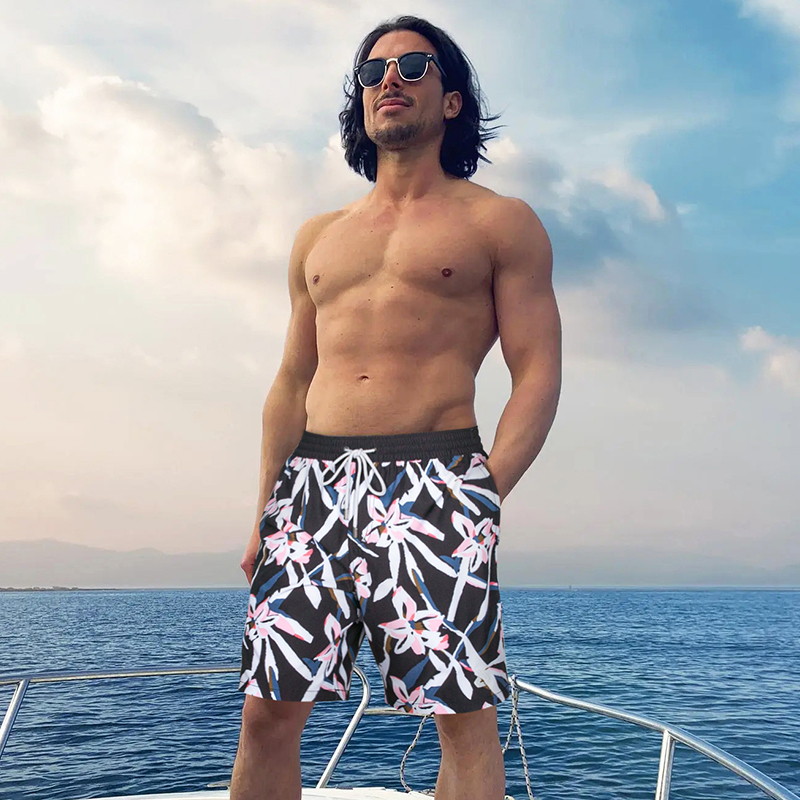 Dunkelvolk Beach Shorts, Swim Trunks for Men, Adult Swim Shorts, Quick-Drying Lined Floral Shorts Dunkelvolk Beach Shorts, Swim Trunks for Men, Adult Swim Shorts, Quick-Drying Lined Floral Shorts