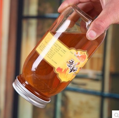 500g1000g honey bottle, honey glass bottle, bird's nest bottle, cover sponge gasket, honey jar