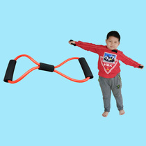 Childrens chest expansion device 8-character training equipment multi-function pull rope home fitness womens back practice shoulder artifact