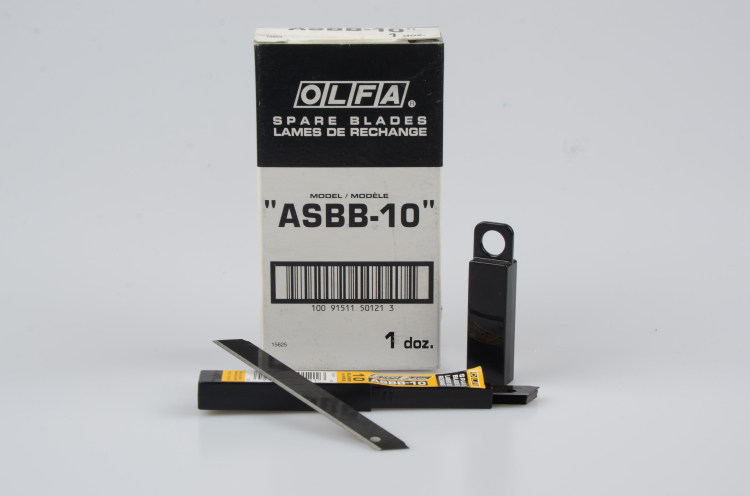 Special blade for wallpaper wall cloth Japan OLFA standard black steel blade 10 pieces OLFA ASBB10