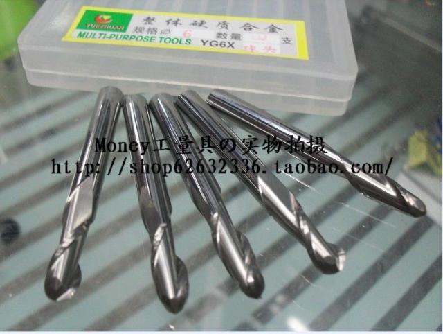 100% objects photographed overall alloy ball head knife R10 * 20 tungsten steel ball head milling cutter alloy gong knife YC10F
