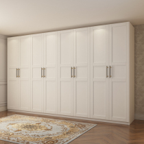 Minimalist European six-eight-door large wardrobe 2 4 3 meters high sliding door bedroom assembly small cabinet custom wardrobe