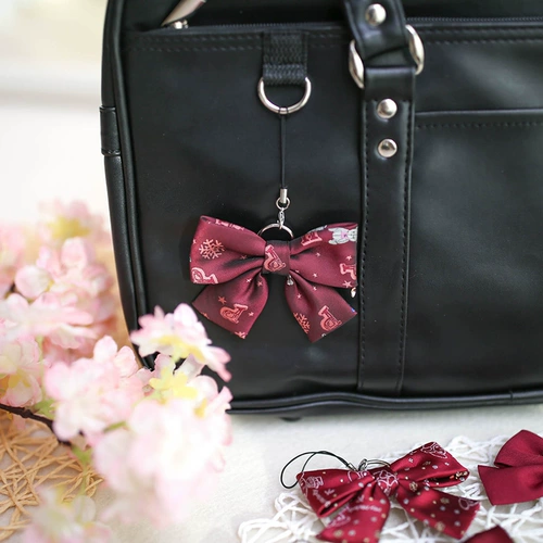 Униформа, маленькое украшение на сумку, галстук-бабочка, японская подвеска, студенческая юбка в складку для школьников, мобильный телефон с бантиком