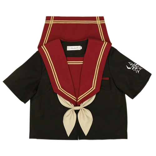 Летняя оригинальная студенческая юбка в складку, японский комплект для школьников, по фигуре, короткий рукав