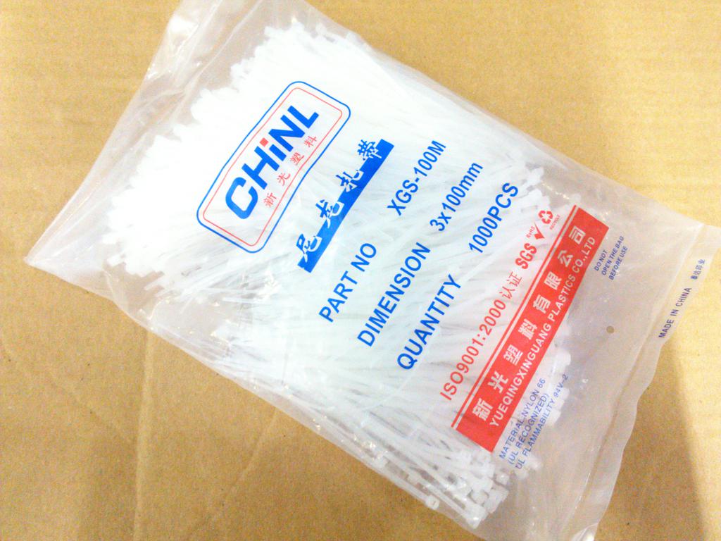 Manufacturer Direct sales New light ties 3x100mm Self-locked nylon tie plastic Zuckled wire harness cord strap