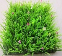 Simulation lawn plant wall indoor fake lawn with flower plastic green planting grass encryption Balcony decoration artificial turf