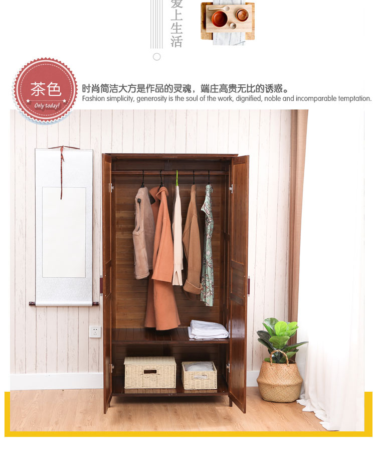 Bắc Âu đơn giản hiện đại đơn giản lắp ráp tủ quần áo trẻ em tất cả các tấm cho thuê phòng căn hộ nhỏ căn hộ lớn tủ quần áo tủ khóa - Buồng tủ quần áo gỗ