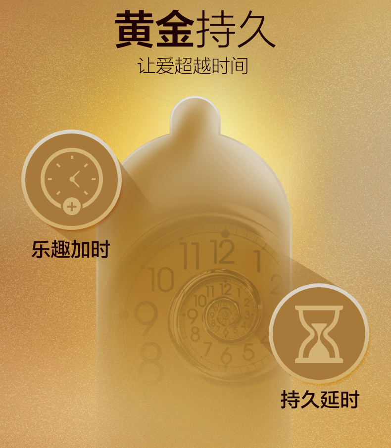 杰士邦 超凡/黄金持久超薄避孕套 9只组合装 图3