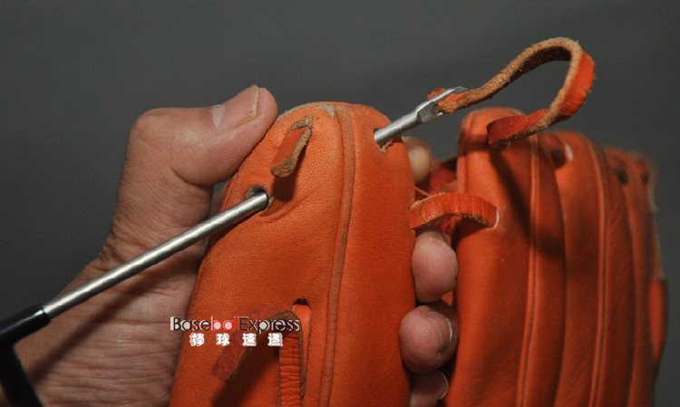 baseball glove threading needle