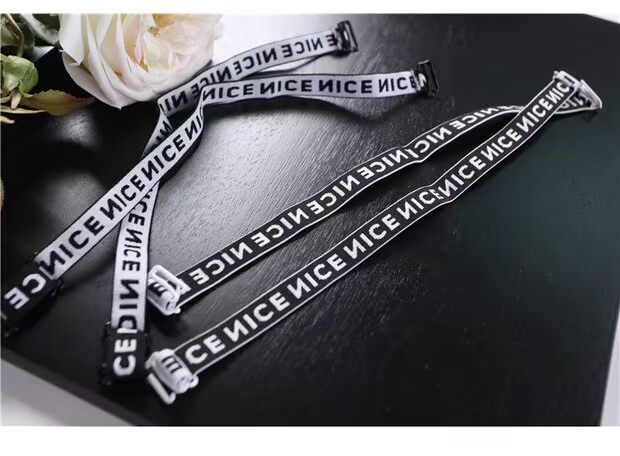 Điều chỉnh dây đeo vai đan đẹp lưng dây đeo áo ngực Pháp chống trượt căng đồ lót gợi cảm đen trắng MQBF07 dây áo trong suốt sợi bún