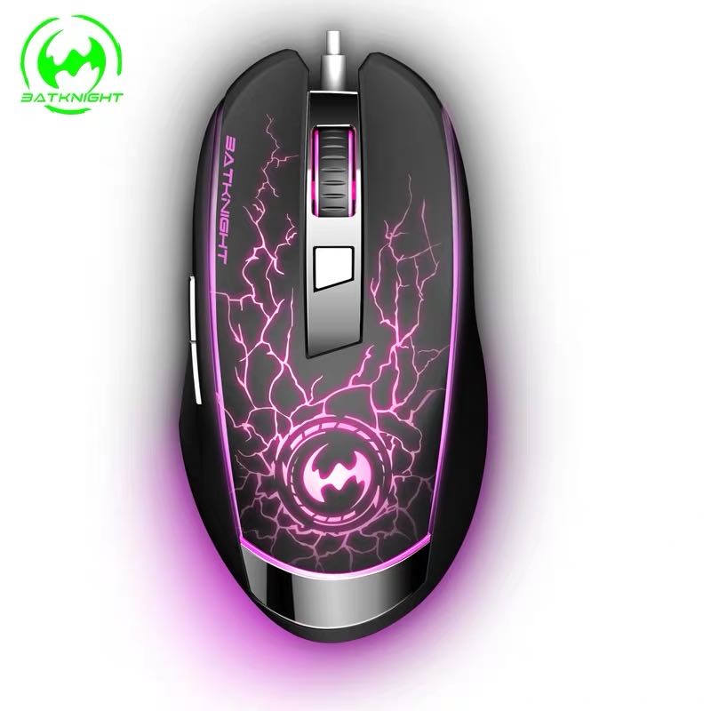Bat Knight S3600 computer game mechanical mouse Chicken eating game RGB luminous desktop notebook girl