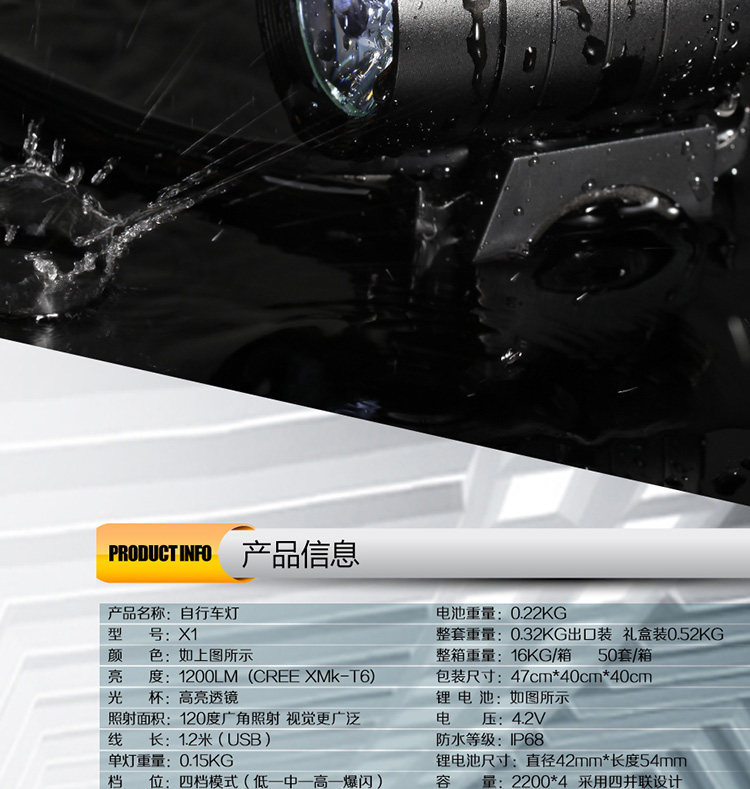 Eclairage pour vélo - phare - Ref 2398437 Image 14