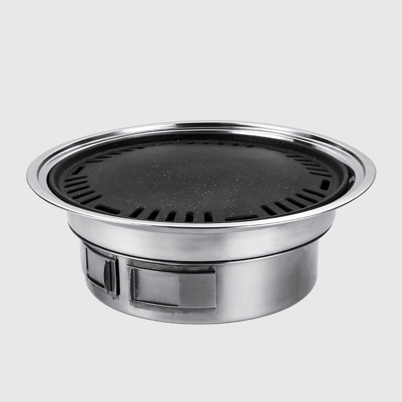 Indoor Smoke-free Barbecue Oven Commercial Nonstick Roast Meat Stove Home Stainless Charcoal Han Style Roast Pan Outdoor Carbon Fire-Taobao