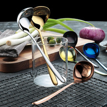 304 stainless steel soup spoon sauce spoon Multipurpose deepened utility spoon Creative money Head long handle spoon Han style tablespoon