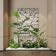 Indoor Plant Landscaping Materials, Simulated Stones, Pebbles, Landscaping under Stairs, Plastic, Wooden, Aluminum Alloy Fence Frames