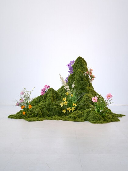 Simulated Moss, Fake Moss Turf, Bionic Artificial Turf, Ferns, Landscaping, Courtyard Green Plants, Micro-Landscape Decoration