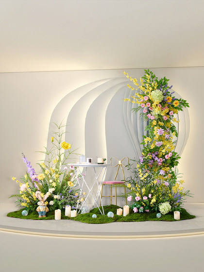 Artificial Flower Forest-Style Wedding Decoration Props New Engagement Decoration Fake Flower Floor Arrangement Floral Photography Props
