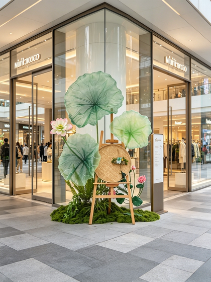 Artificial Summer Lotus Flowers for Floral Art and Landscaping, Floor-Standing Decorations for Store Welcome Areas, and Beautiful Scene and Landscape Displays