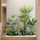 Indoor Plant Landscaping Materials, Simulated Stones, Pebbles, Landscaping under Stairs, Plastic, Wooden, Aluminum Alloy Fence Frames