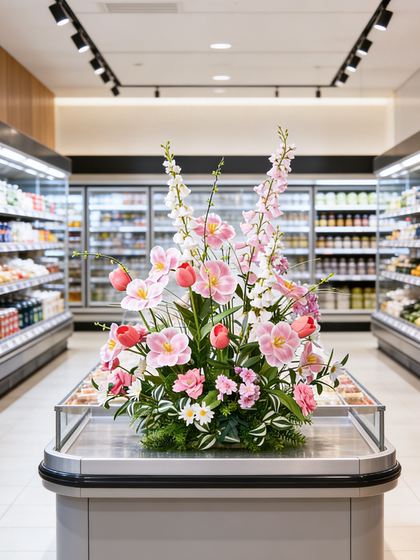 Artificial Flowers for Indoor Landscaping, Plant Displays, Fake Flower Arrangements, High-End Simulated Green Plant Decorations