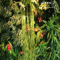 Upscale (upscale hanging willow branches) Green simulation foliage plant wall material floral grass silk cloth plastic