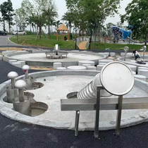 Archimedes water fetchers customised stainless steel childrens pleasure equipment combined spiral waterwheel trick water dredging sand water gates