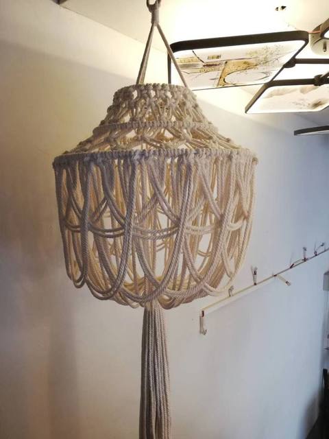 Bohemian Hand-Woven Living Room Lamps Nordic Style B&B Hotel Bedroom Bedside Decoration Literary Small Chandelier