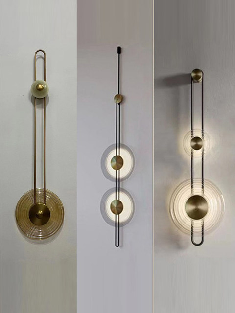 Light Luxury Sales Department Clubhouse Hotel Corridor Long Pole Wall Lamp Nordic Living Room Sofa Background Wall Bedroom Bedside Wall Lamp