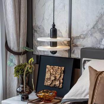 Nordic Modern Creative Simple and Unique Living Room Cafe Exhibition Hall Corridor Bedroom Entrance Marble Chandelier