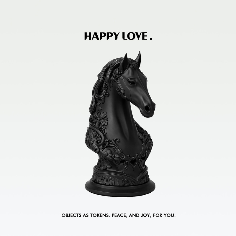【Peace and Joy】Incense Burner Original Horse Head Aromatherapy Burner Home Incense Desktop Decoration Year of the Horse Ornament Black Accessory