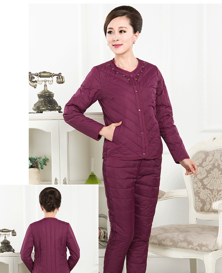 Áo lót nữ trung niên và cũ xuống thân hình thon gọn, mỏng, dài tay, áo khoác cotton ấm áp cho mẹ áo kiểu trung niên hàn quốc
