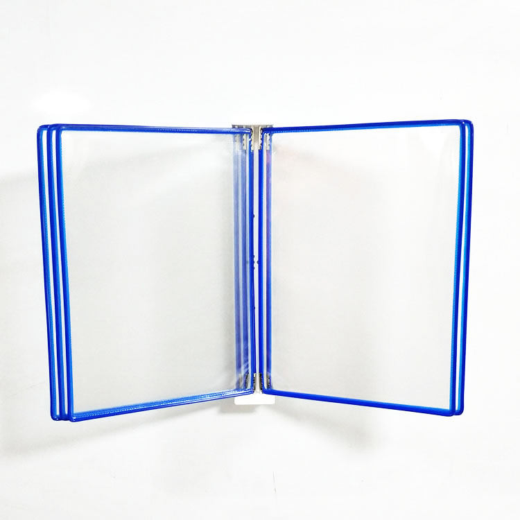 A4 Wall Flip Sheet Information Rack Hanging Loose Sheet Transparent Scroll Folder Wall Type Page Display Stand 5 pages