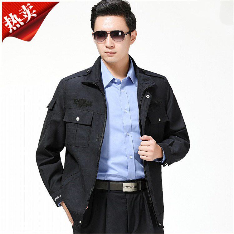 New security work uniform Navy blue security spring and autumn suit Property security duty uniform factory direct sales