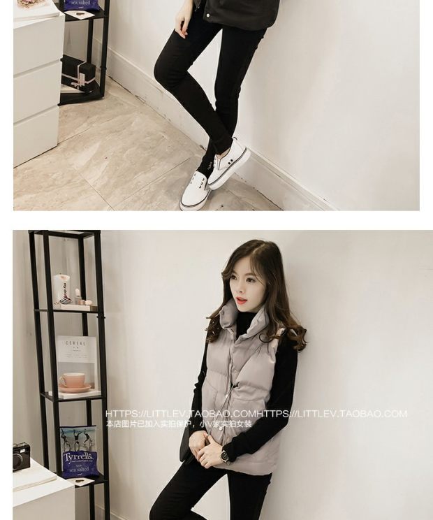 Áo vest cotton mới 2018 nữ mùa thu đông thời trang u40