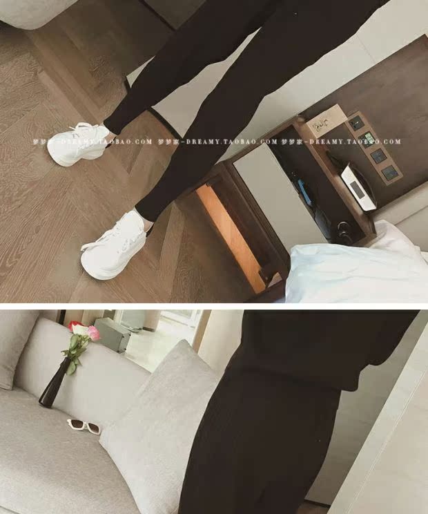 Bộ đồ xuân hè nữ 2018 mới thời trang Hàn Quốc quần tây áo khoác cardigan đan bình thường thể thao ba mảnh bộ đồ